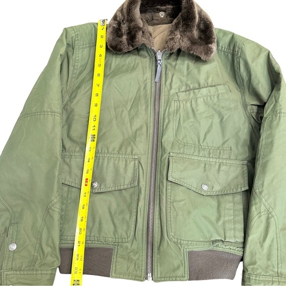 Spiewak Primaloft Reversible Bomber Jacket Removable Faux Fur Collar Medium READ - Picture 12 of 13